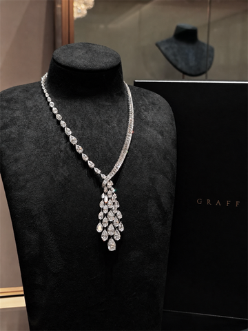 Graff High Jewelry Asymmetric Pear-Shape Diamond Necklace