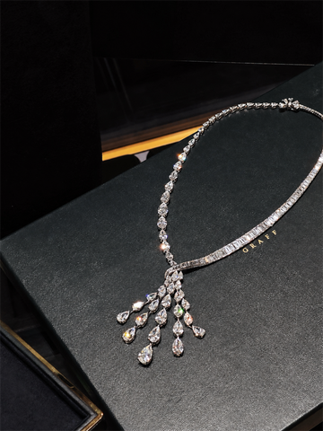 Graff High Jewelry Asymmetric Pear-Shape Diamond Necklace