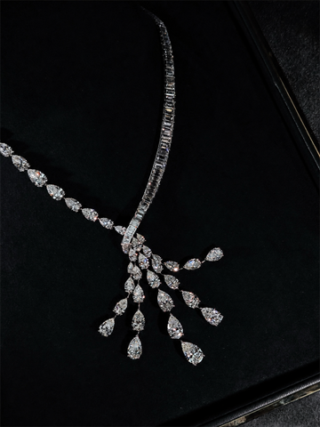 Graff High Jewelry Asymmetric Pear-Shape Diamond Necklace