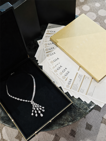 Graff High Jewelry Asymmetric Pear-Shape Diamond Necklace