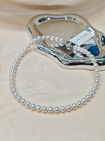 Akoya Hanadama Pearl Necklace, 8.0–8.5 mm