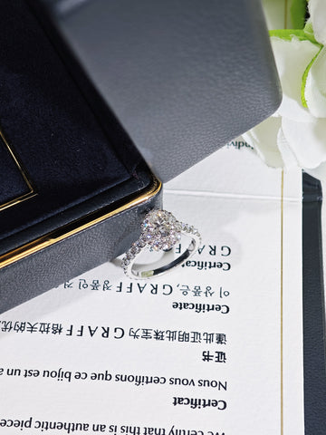 Graff Icon Oval Halo Diamond Ring, 0.70 ct