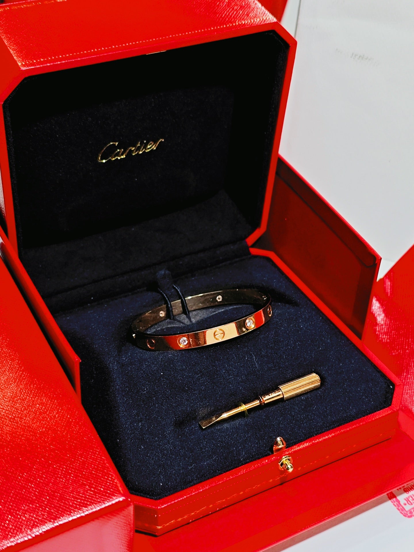 Cartier LOVE Bracelet, Classic Model, 4 Diamonds