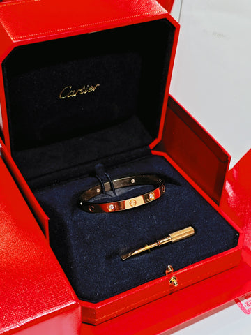 Cartier LOVE Bracelet, Classic Model, 4 Diamonds