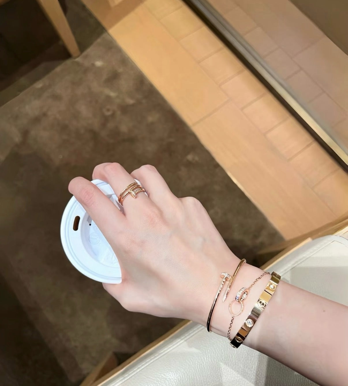 Cartier LOVE Bracelet, Classic Model, 4 Diamonds