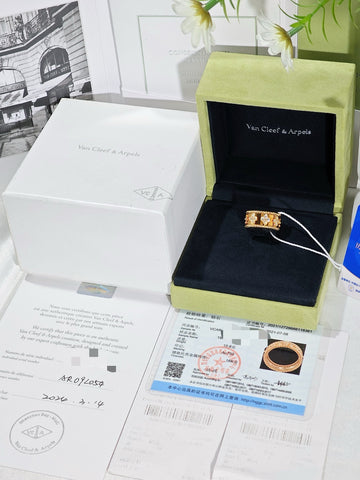 Van Cleef & Arpels Perlée Clovers Diamond Ring, Medium Model