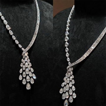 Graff High Jewelry Asymmetric Pear-Shape Diamond Necklace