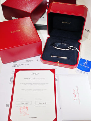 Cartier LOVE Collection Diamond-Paved Bracelet in 18K White Gold