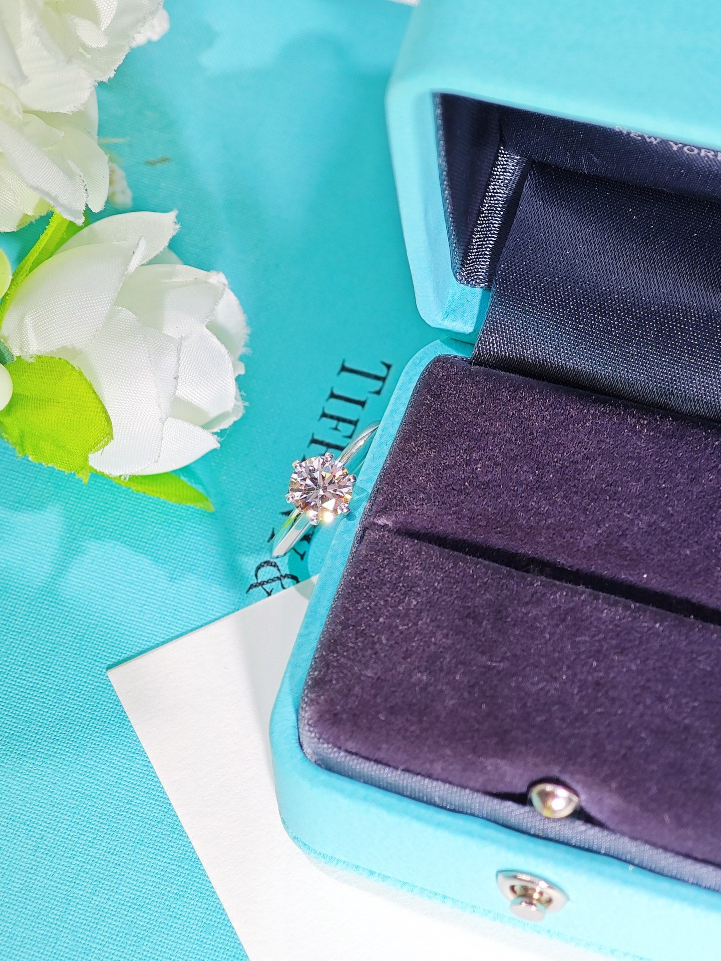 Tiffany & Co. Tiffany Setting Diamond Engagement Ring in Platinum