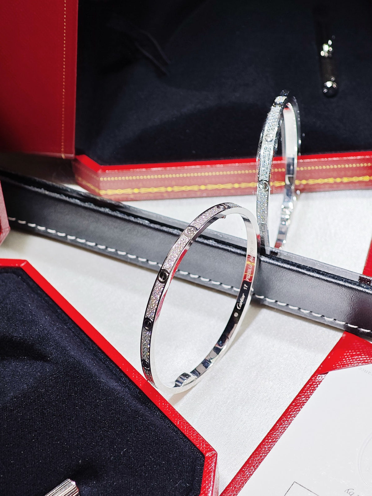 Cartier LOVE Collection Diamond-Paved Bracelet in 18K White Gold