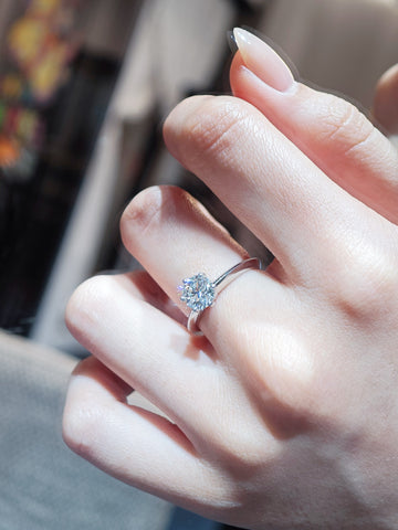 Tiffany & Co. Tiffany Setting Diamond Engagement Ring in Platinum