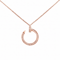Cartier Juste un Clou Diamond-Paved Necklace in 18K Rose Gold