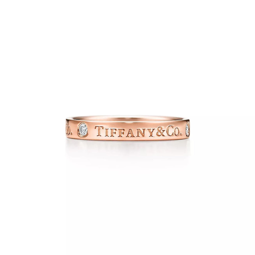 Pre-owned Tiffany & Co. Tiffany  Tiffany & Co.  collection rose gold 3-diamond ring