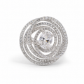 CHANEL BGE AIR OB DTS MD 1.51 ct Oval Diamond Spiral Ring