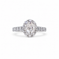 Graff Icon Oval Halo Diamond Ring, 0.70 ct
