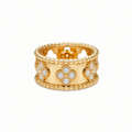 Van Cleef & Arpels Perlée Clovers Diamond Ring, Medium Model