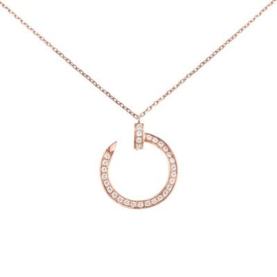 Cartier Juste un Clou Diamond-Paved Necklace in 18K Rose Gold