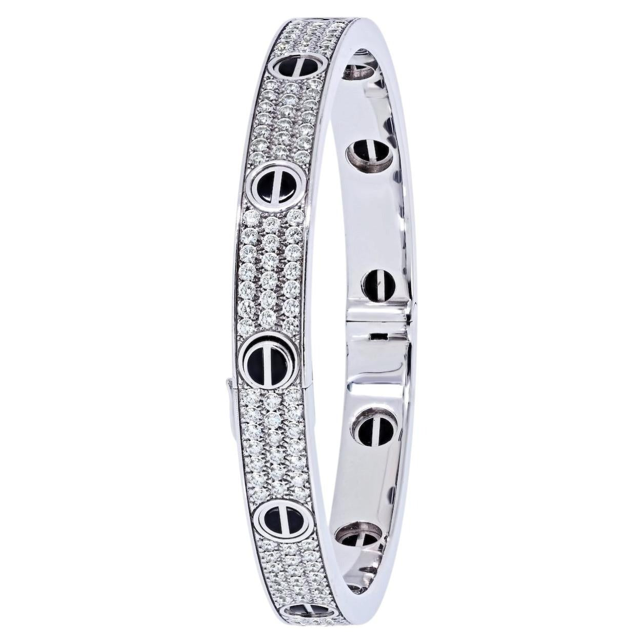 Cartier LOVE Collection Diamond-Paved Bracelet in 18K White Gold