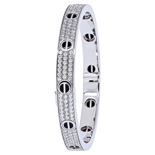Cartier LOVE Collection Diamond-Paved Bracelet in 18K White Gold