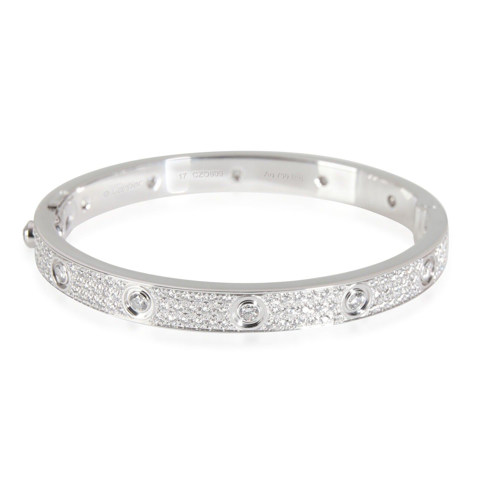 Cartier LOVE Collection Diamond-Paved Bracelet in 18K White Gold