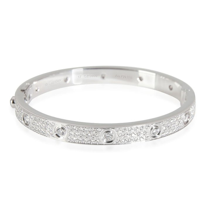 Cartier LOVE Collection Diamond-Paved Bracelet in 18K White Gold