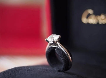 Cartier 1895 Solitaire Diamond Ring with Four-Prong Setting in Platinum