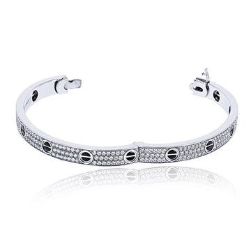 Cartier LOVE Collection Diamond-Paved Bracelet in 18K White Gold