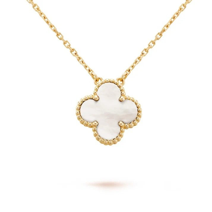Van Cleef & Arpels Vintage Alhambra 5-Motif White Mother-of-Pearl Bracelet in 18K Yellow Gold