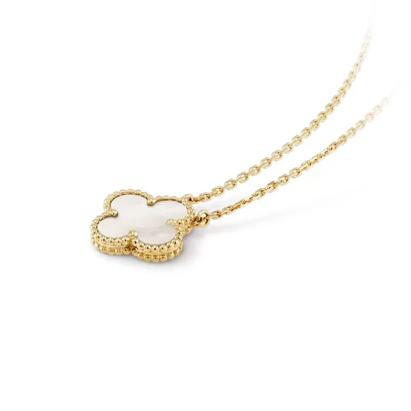 Van Cleef & Arpels Vintage Alhambra 5-Motif White Mother-of-Pearl Bracelet in 18K Yellow Gold
