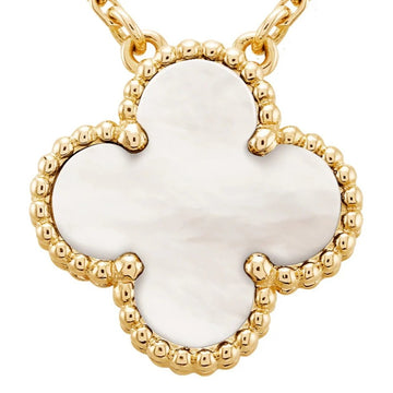 Van Cleef & Arpels Vintage Alhambra 5-Motif White Mother-of-Pearl Bracelet in 18K Yellow Gold