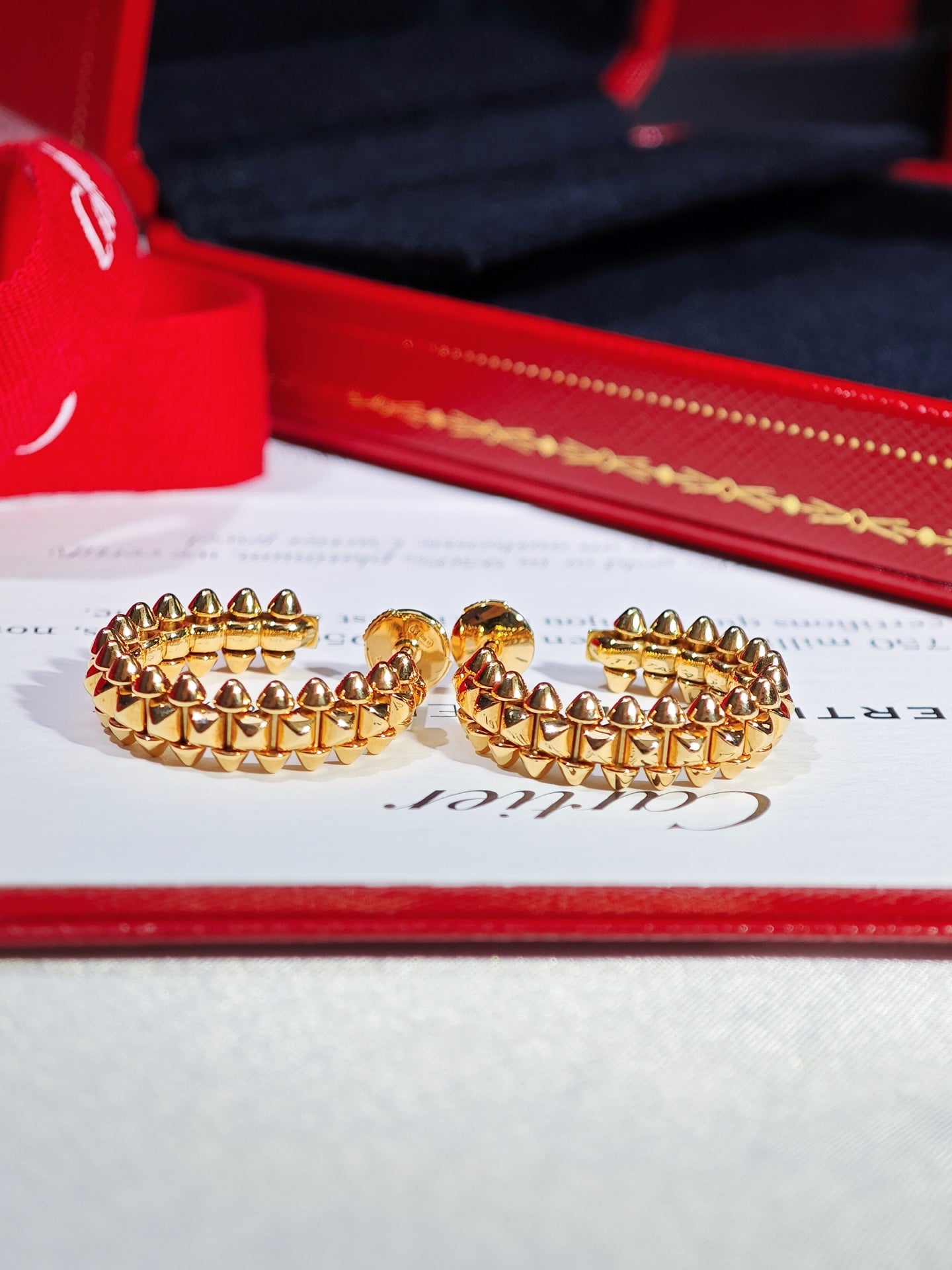 Cartier Clash de Cartier small-model hoop earrings, real-item detail