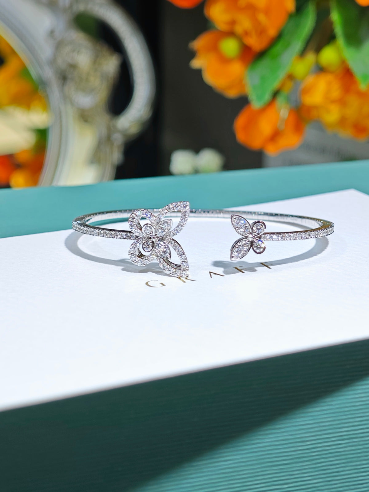 GRAFF Butterfly Silhouette open diamond bangle, real-item presentation view
