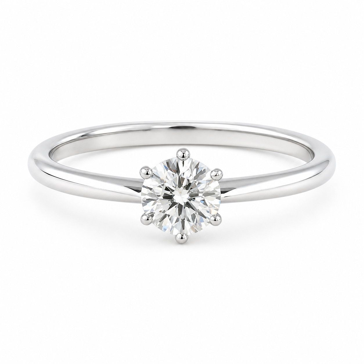 Tiffany Setting Diamond Engagement Ring in Platinum - white-background main view
