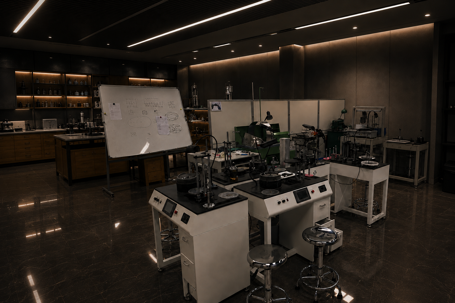 Jewelry authentication studio and inspection workbench