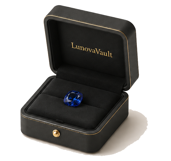 LunovaVault jewelry box with gemstone