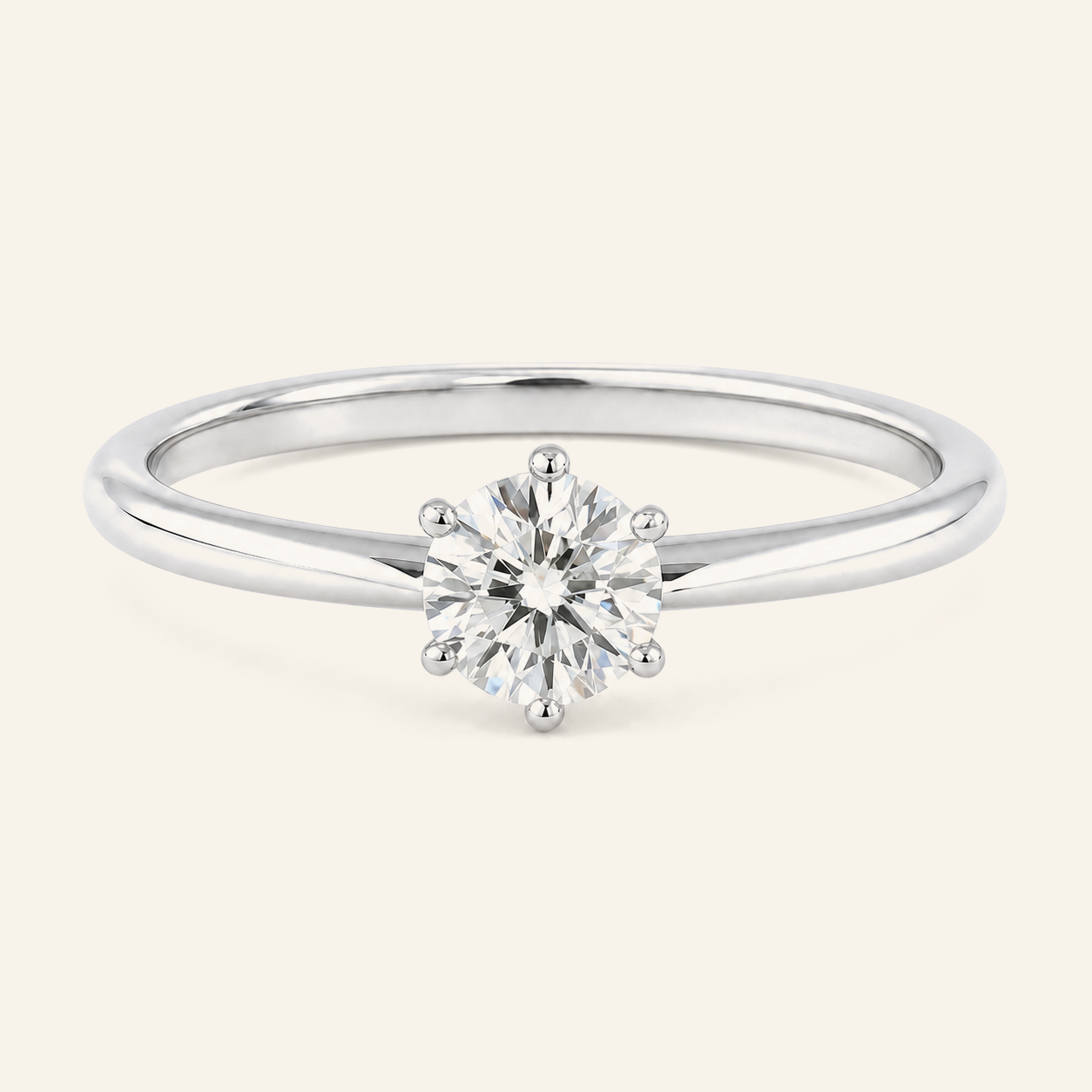 Tiffany Setting Diamond Engagement Ring in Platinum